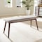 Baxton Studio Flora Light Grey and "Oak" Medium Finishing Wood Dining Bench 126-6940 - alternate 4